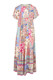 Product shot of the Mindil Beach Maxi Dress in colour Patchwork, from the back