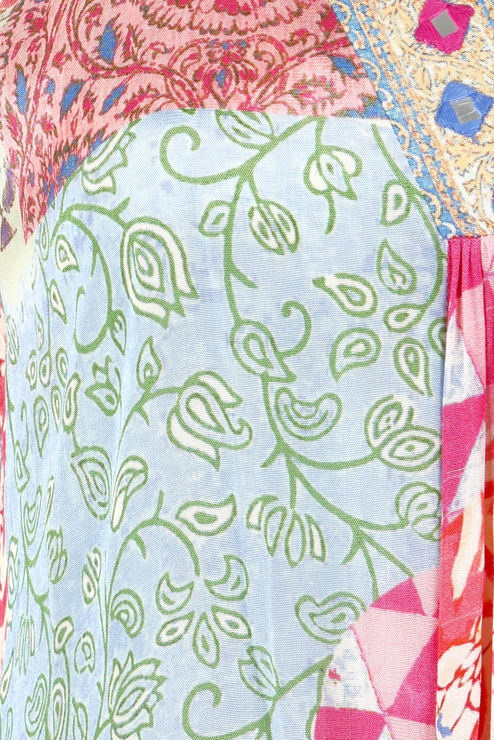 Product shot of the Mindil Beach Maxi Dress in colour Patchwork, detail