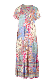 Product shot of the Mindil Beach Maxi Dress in colour Patchwork, from the front