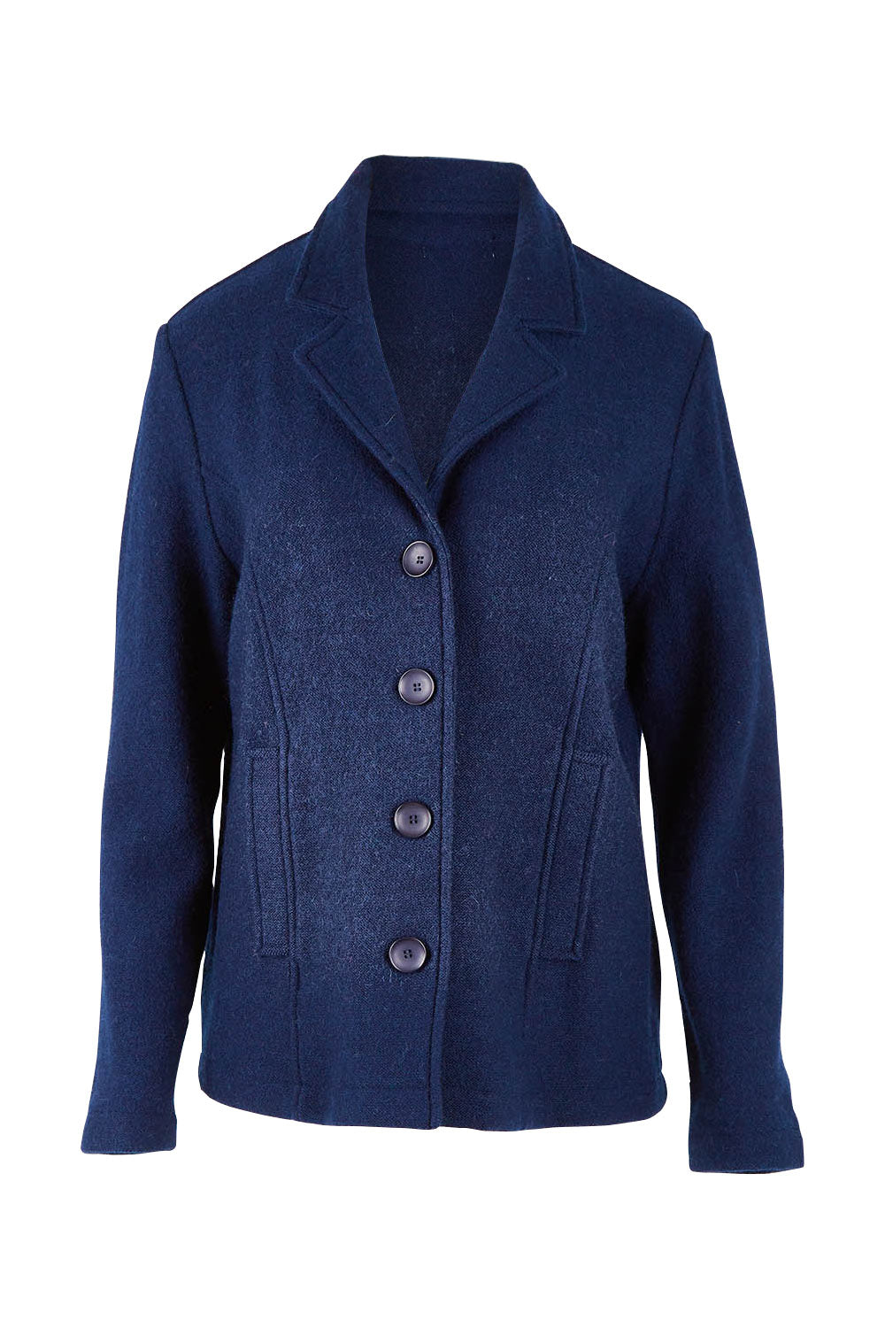 Product shot of the Blazer in colour Navy (Blue), from the front