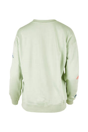 Product shot of the Noah Sweatshirt in colour Gredinofun (Green), from the back