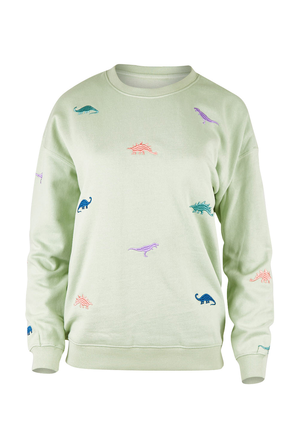 Product shot of the Noah Sweatshirt in colour Gredinofun (Green), from the front