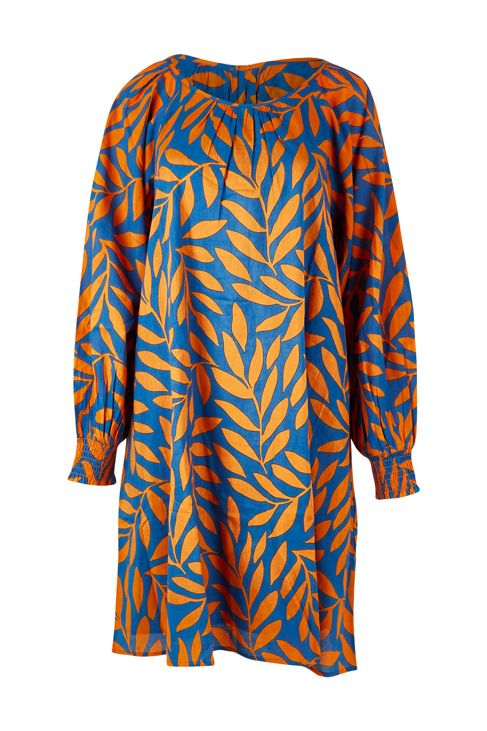 Product shot of the Frankie Shift Dress in colour Leaf, from the front