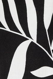 Product shot of the Rachel Bell Sleeve Top in colour Vines (Black), detail