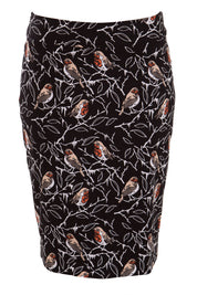 Product shot of the Piper Pencil Skirt Winter Perch in colour WintPerch (Black), from the front