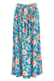 Product shot of the Loretta Maxi Skirt Mojito in colour Blue (Blue), from the front