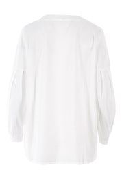 Product shot of the Benetta Blouse in colour White (White), from the back