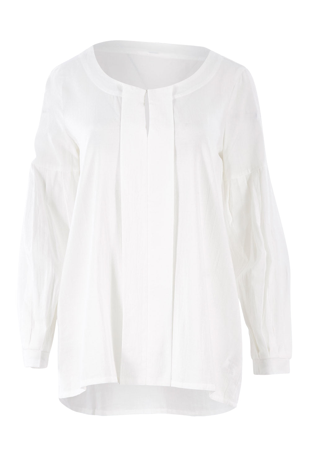 Product shot of the Benetta Blouse in colour White (White), from the front