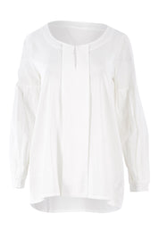 Product shot of the Benetta Blouse in colour White (White), from the front