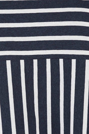 Product shot of the Preloved Hester Tunic Dress in colour Midnight (Blue), detail