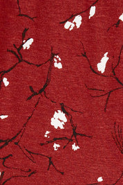 Product shot of the Eria Bamboo Wrap Dress in colour Oranrust (Red), detail