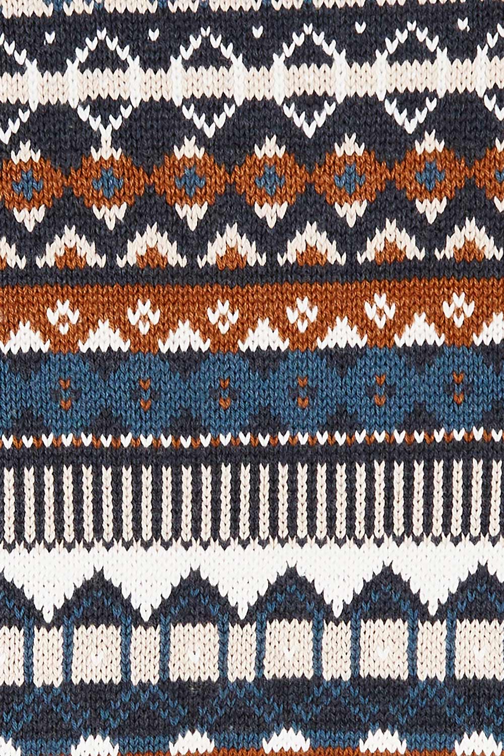 Product shot of the Delilah Fairisle Jumper in colour Vanilla (White), detail