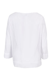 Product shot of the Layer Top in colour White (White), from the back