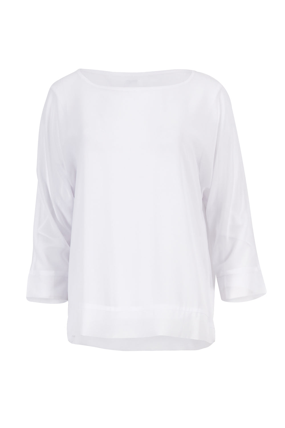Product shot of the Layer Top in colour White (White), from the front