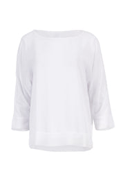 Product shot of the Layer Top in colour White (White), from the front