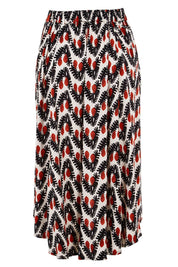 Product shot of the Ayna Skirt in colour BayamCream, from the back