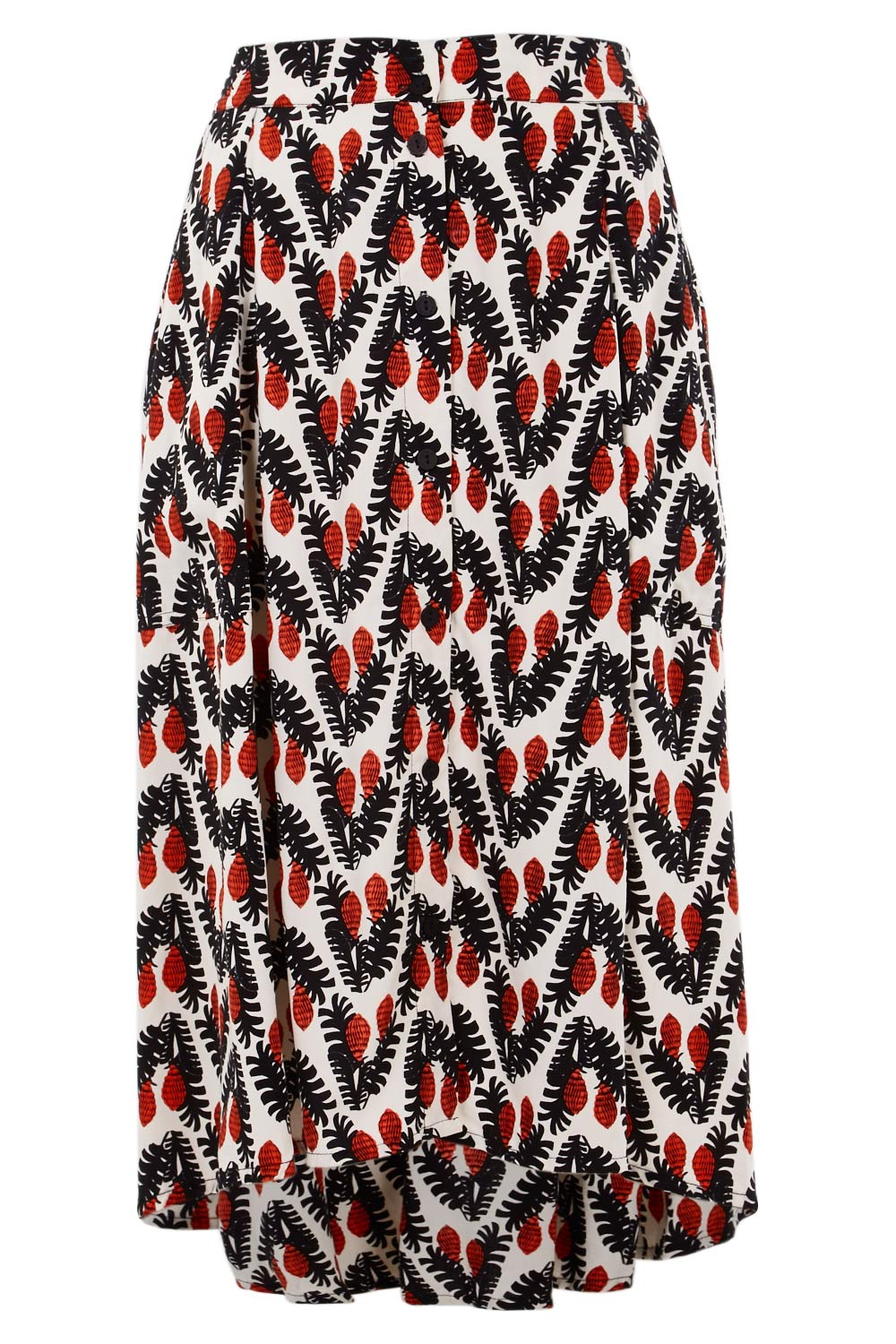 Product shot of the Ayna Skirt in colour BayamCream, from the front
