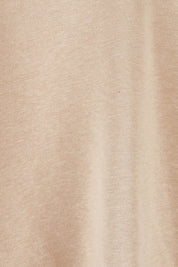 Product shot of the Cotton Terry Batwing Sweater in colour Porridge, detail