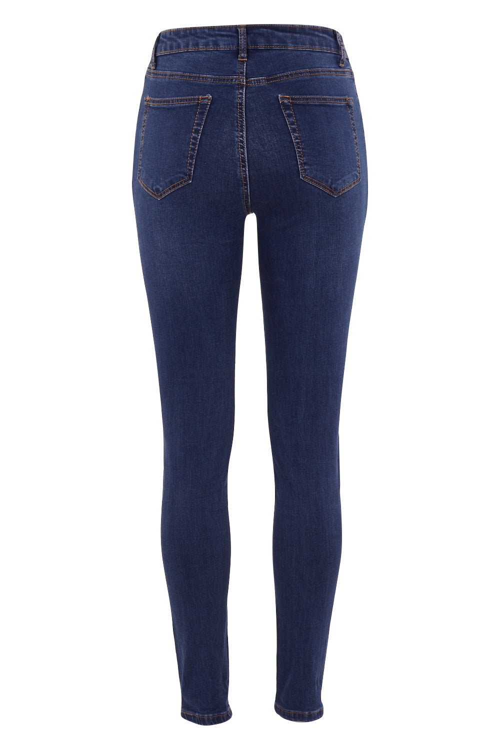 Product shot of the Diana Skinny in colour Denim (Blue), from the back