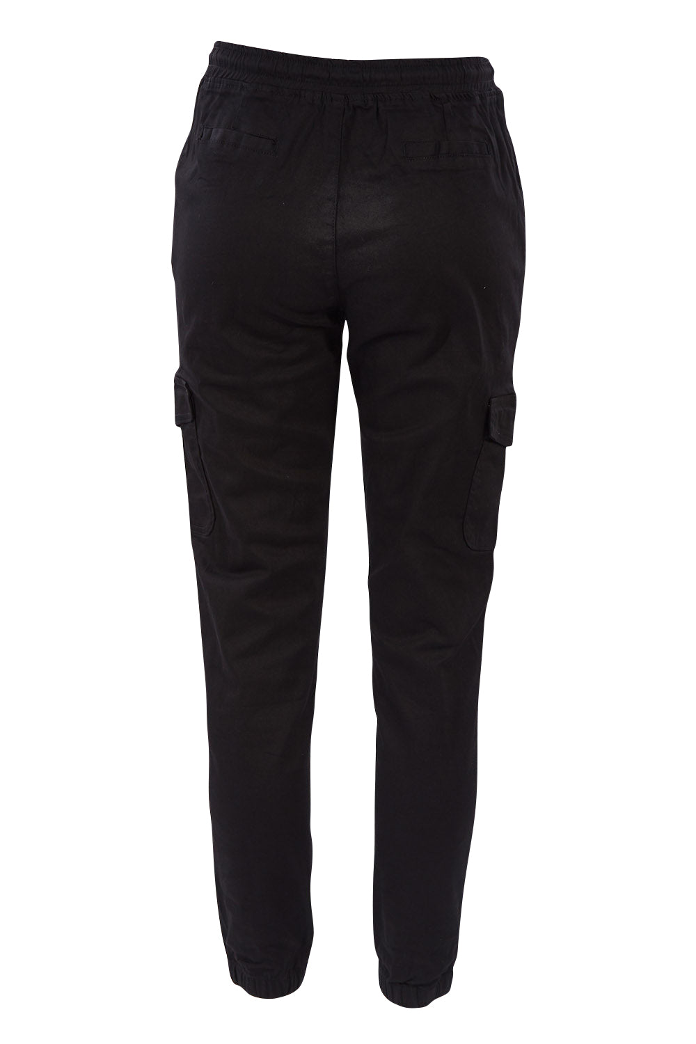 Product shot of the Harlow Cargo Jogger in colour Black (Black), from the back