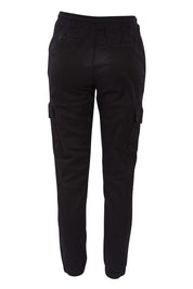 Product shot of the Harlow Cargo Jogger in colour Black (Black), from the back