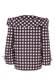 Product shot of the Picnic Top in colour BlackWhite (Black), from the back