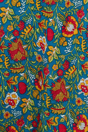 Product shot of the Grace Cotton Wrap Skirt in colour Valla, detail