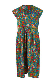 Product shot of the Chrissie Cotton Tunic Dress in colour Valla, from the front