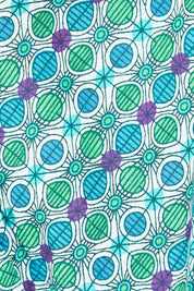 Product shot of the Astrid Dress in colour Emmaprint (Blue), from the front