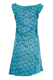 Product shot of the Camden Tunic in colour Stamp (Blue), from the back