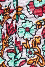 Product shot of the Palais Top in colour Miamiprint (Green), detail