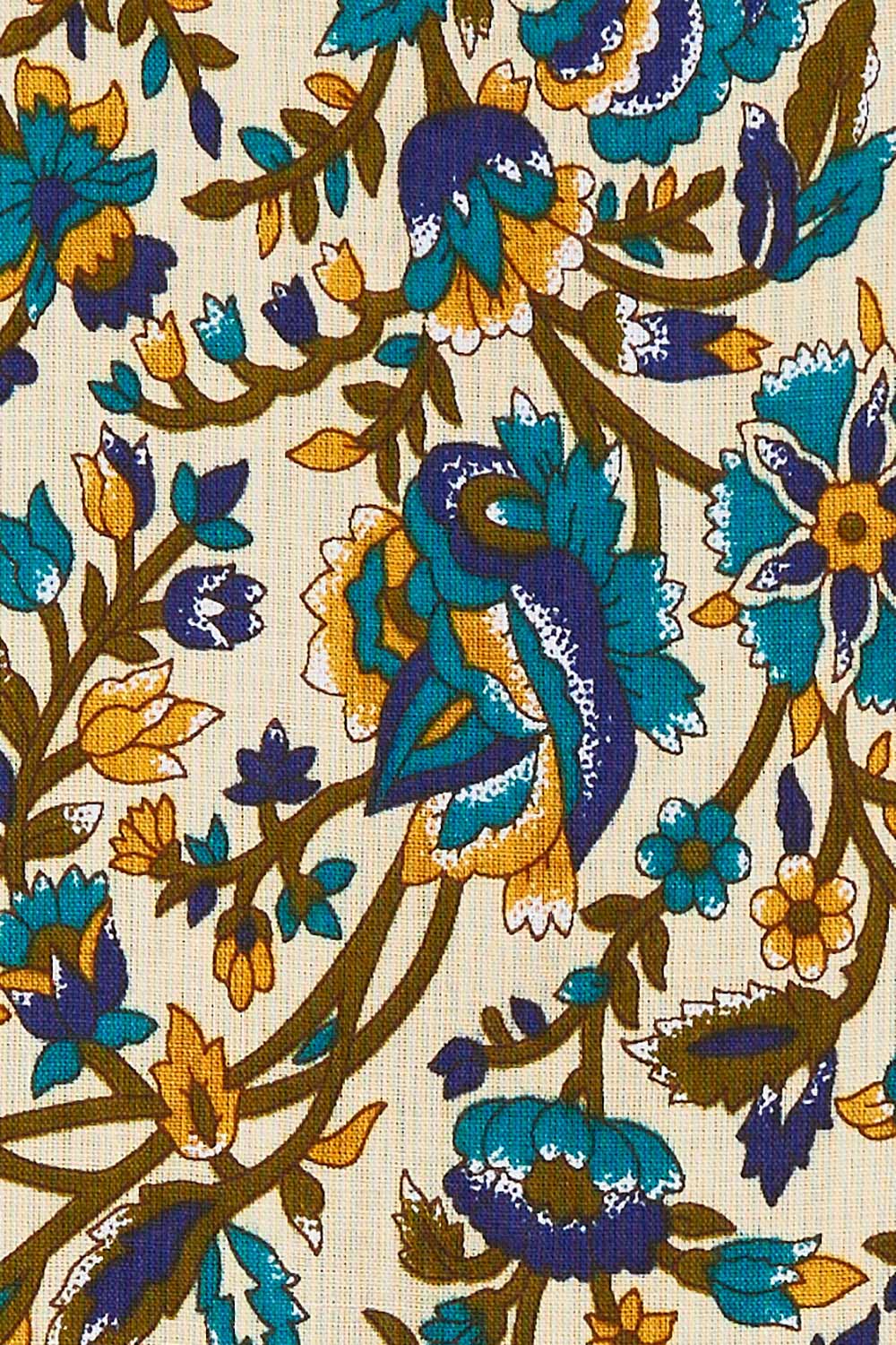 Product shot of the Ruth Reversible Top in colour Geneva, detail
