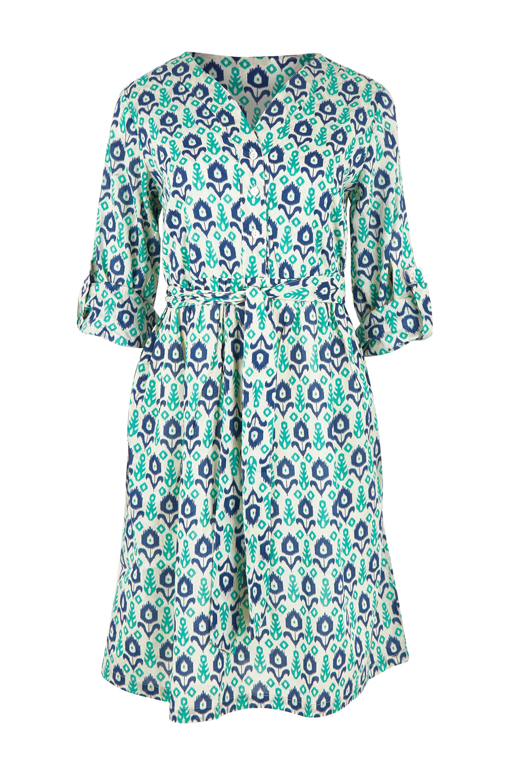 Product shot of the Heidi Dress in colour Ikata, detail