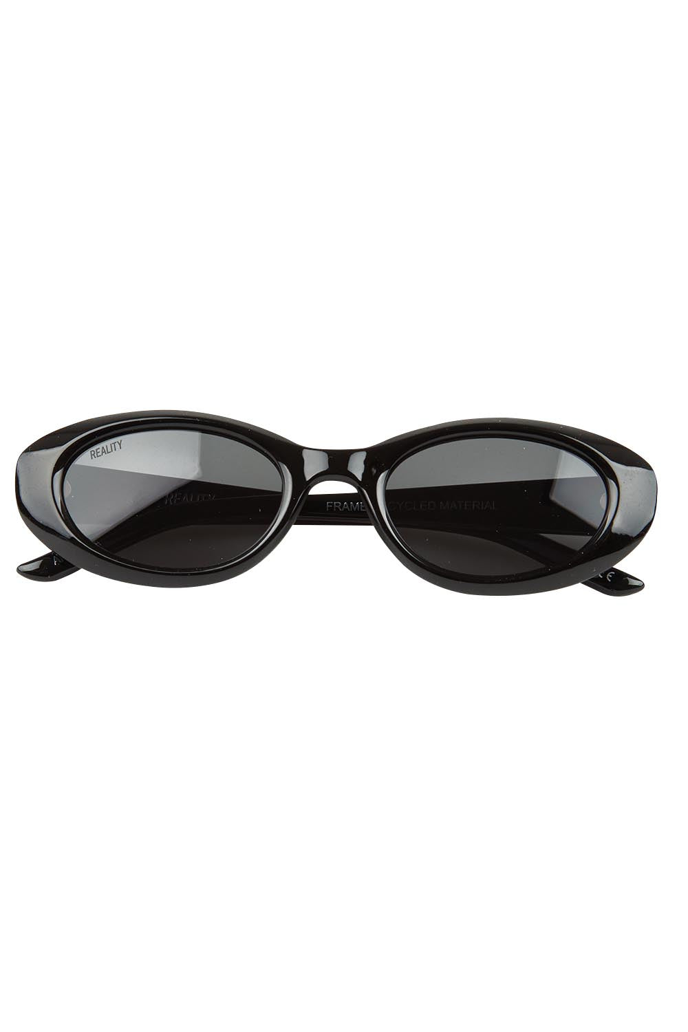 Product shot of the Arbella Sunglasses in colour Jettblack (Black), from the front