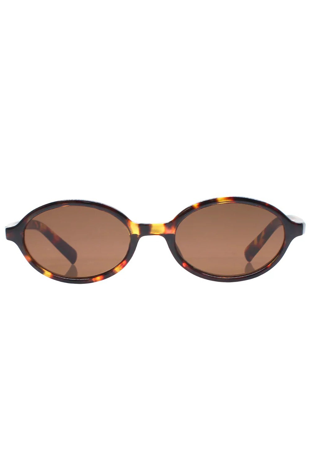 Product shot of The Bessette Sunglasses in colour Turtlebrwn, from the front