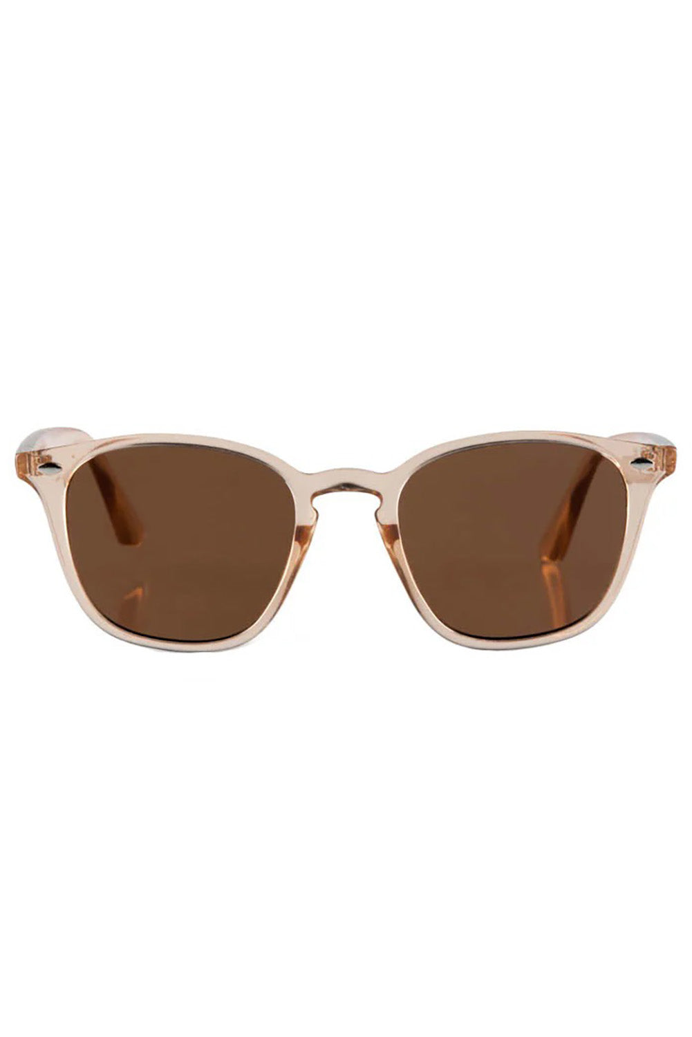 Product shot of The Chelsea Square Sunglasses in colour Prosecco, from the front