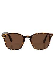 Product shot of The Chelsea Square Sunglasses in colour Tortoise, from the front