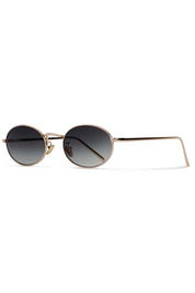 Product shot of the Helsinki Sunglasses in colour Goldgreen (Metallics), detail