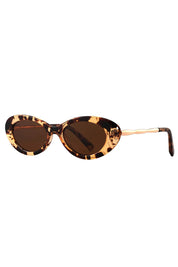 Product shot of the High Society Sunglasses in colour Honeyturtl, detail