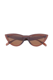 Product shot of the Kiss Kiss Sunglasses in colour Mocca, from the front