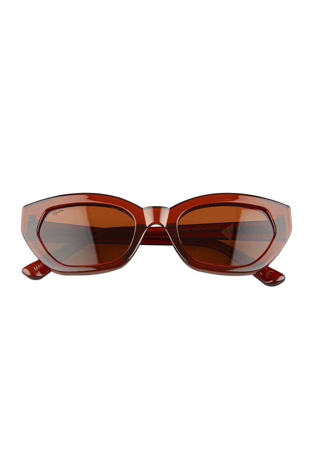 Product shot of the Martine Sunglasses in colour Chocolate, from the front