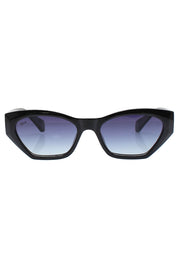 Product shot of the Wall Of Sound Sunglasses in colour Black (Black), from the front