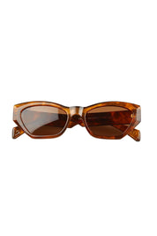 Product shot of the Wall Of Sound Sunglasses in colour Turtle, from the front
