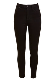 Product shot of the Hi Rider Skinny Jean in colour ExBlack (Black), from the front