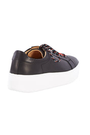 Product shot of the City Sneaker in colour Black (Black), from the back