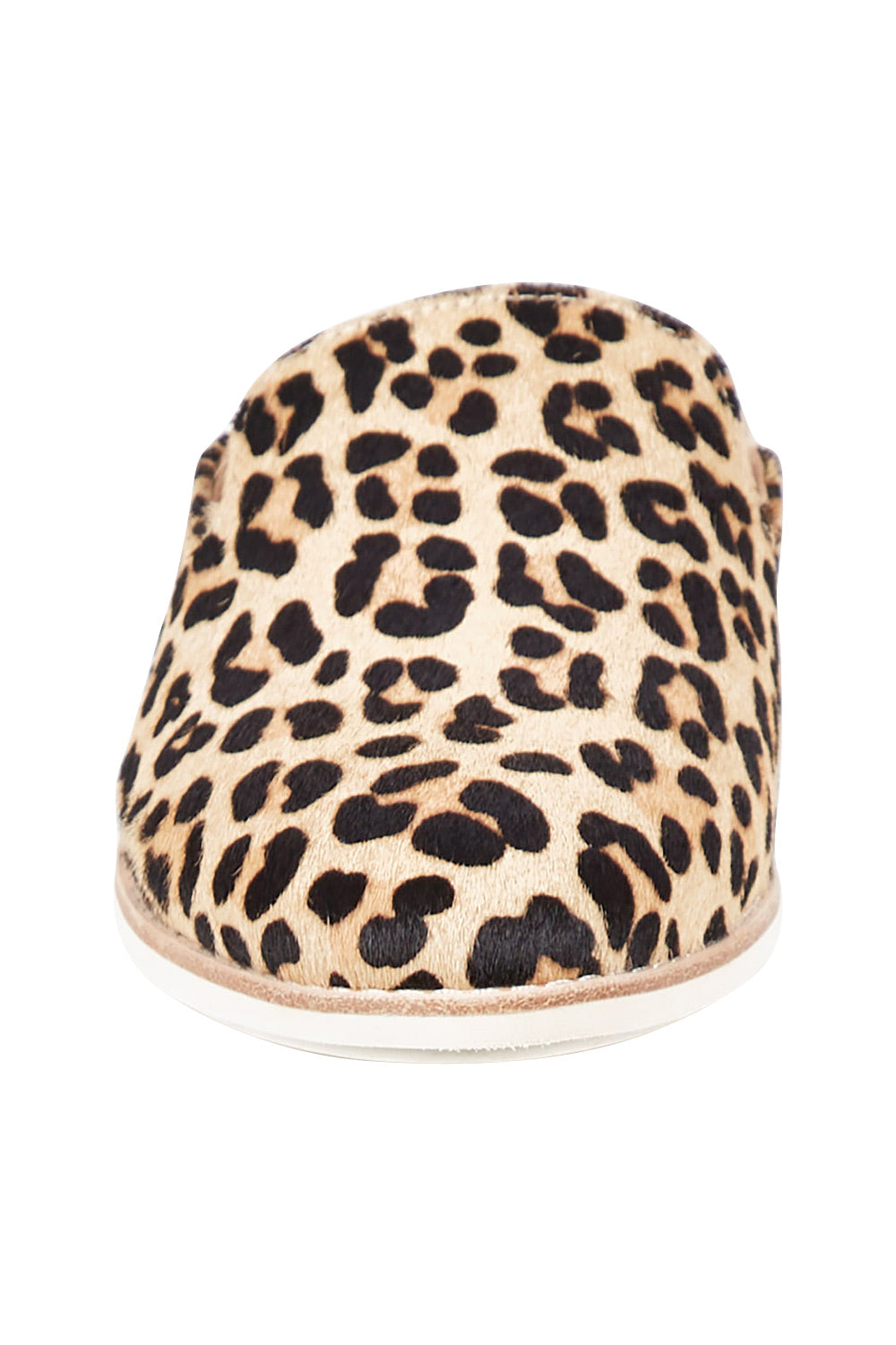 Product shot of the Derby Mule Flat in colour Camelleo, detail