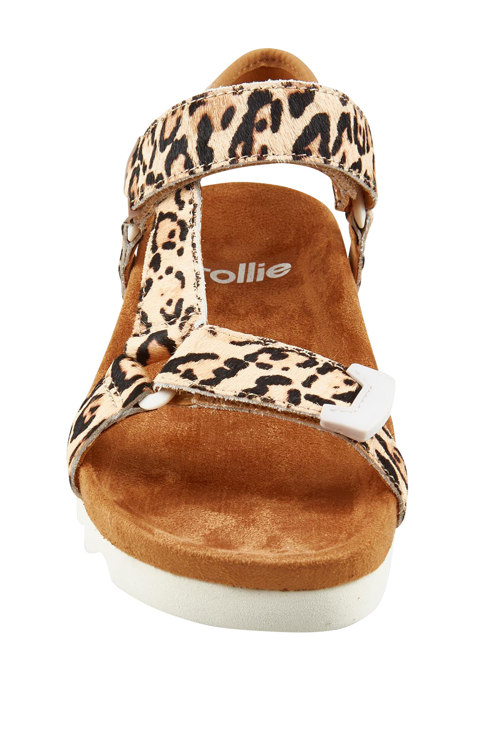 Product shot of the Sandal Tooth Leather Wedge in colour Neutralleo, detail