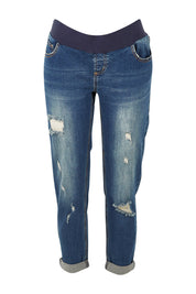 Product shot of the Baxter Boyfriend Jean in colour Indigofade (Blue), from the front