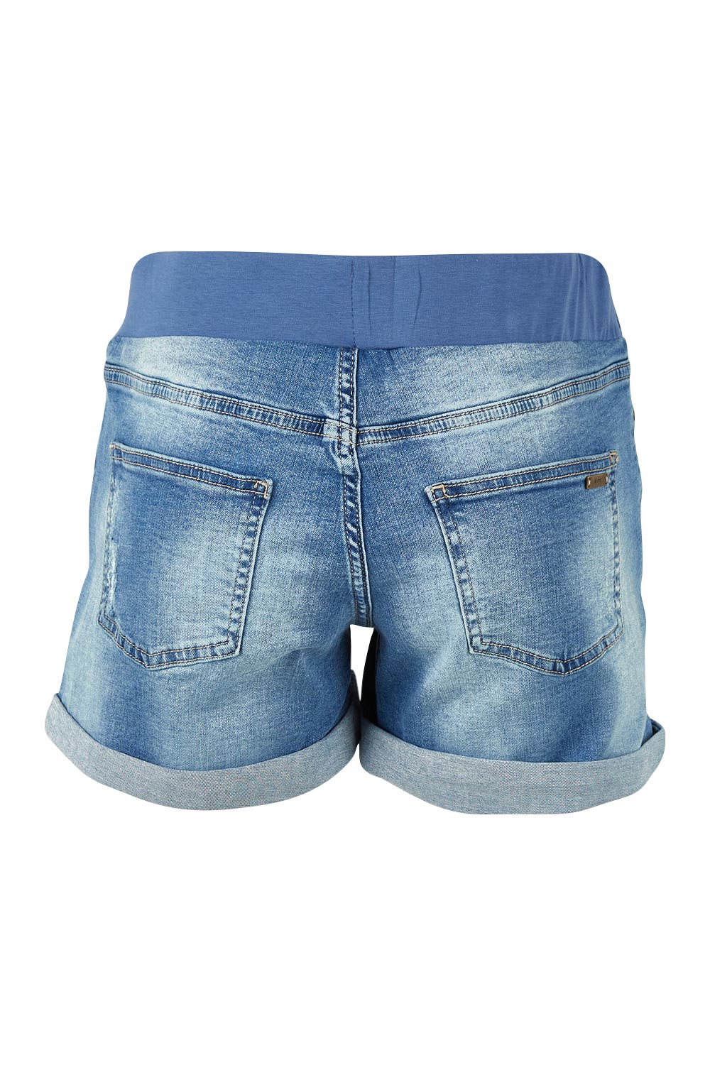 Product shot of the Baxter Boyfriend Short in colour Newblue (Blue), from the back