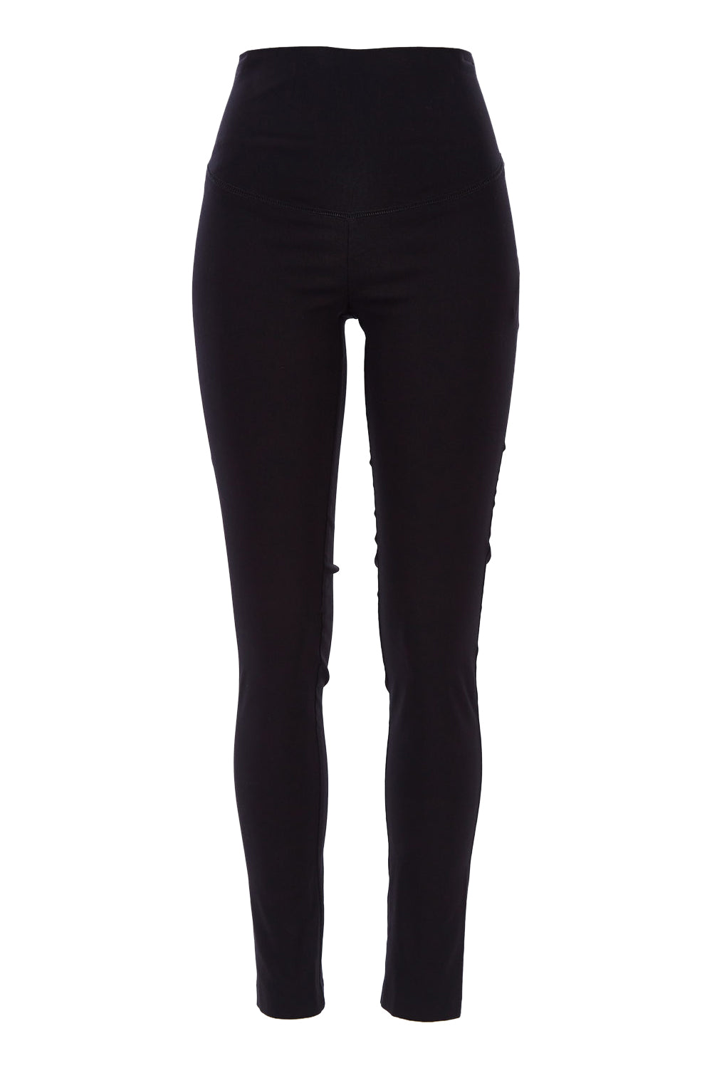 Product shot of the Suzie Maternity Super Straight Pant in colour Black (Black), from the front